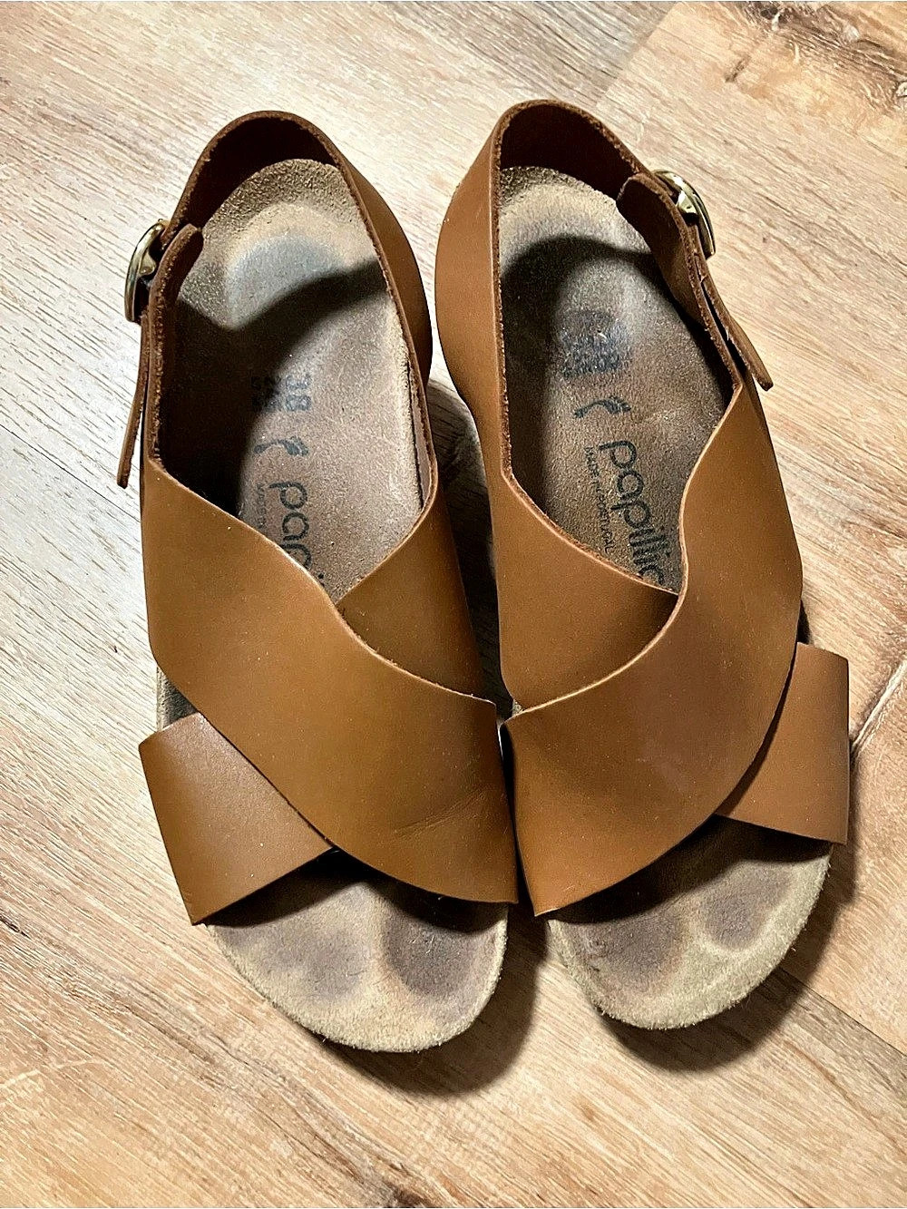 Papillio Brown Buckle Sandals